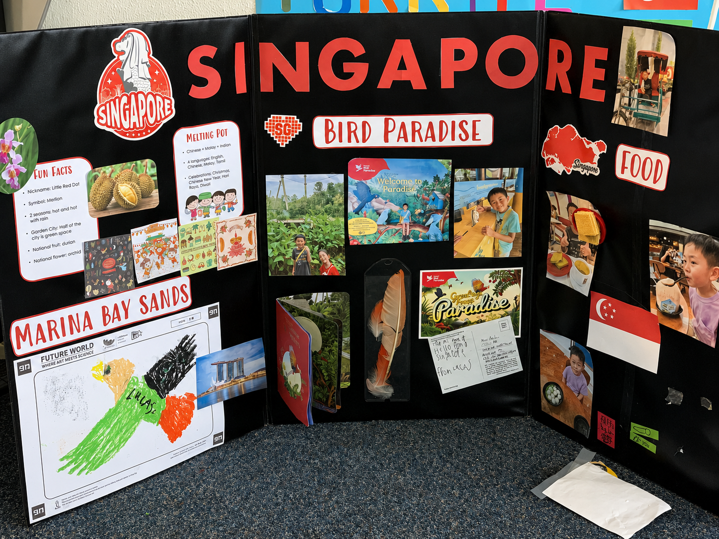 Students presenting their thinking from the classroom walls